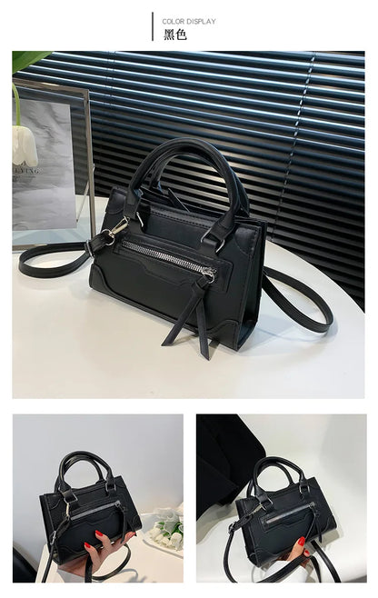 Crossbody Bag for Women New Fashion Casual Western Style Shoulder Handbag Simple Texture Messenger Small Square Bag