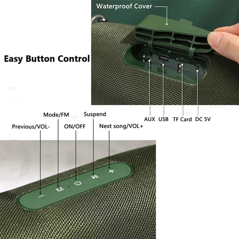 TG187 50W High Power caixa de som Bluetooth Speaker Waterproof Portable Column For PC Computer Speakers Subwoofer Music Center