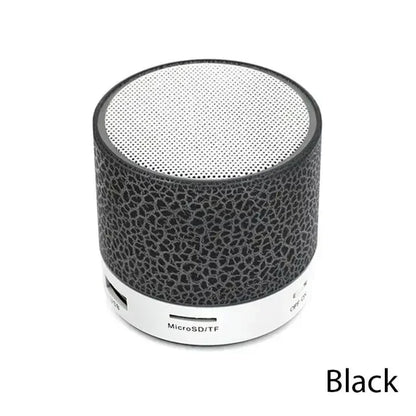 Mini Crackle Wireless Bluetooth Speaker Portable Car Audio Dazzling Crack LED Lights Subwoofer Support TF Card USB Charging