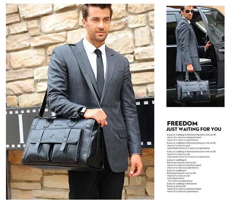 2024 luxury men's briefcase Large capacity high-quality handbags Essential for business trips shoulder crossbody bag laptop bag