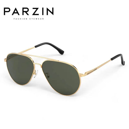 PARZIN Sunglasses For Men Pilot Polarized Nylon Lens Sun Glasses Male Alloy Frame UV400 Glasses For Driving 8327