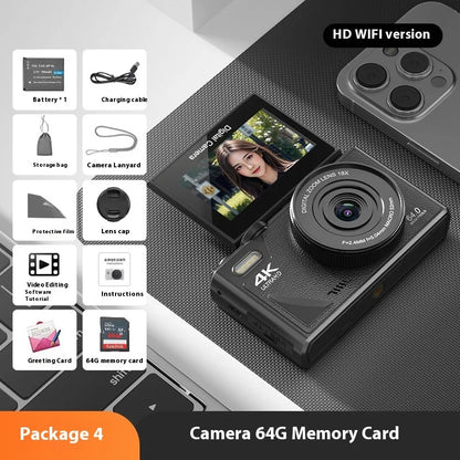 2025 Digital Camera High Flip Screen Camera 68 Million Micro Single Rotating Screen Camera Wifi Transfer Mobile Phone Beauty